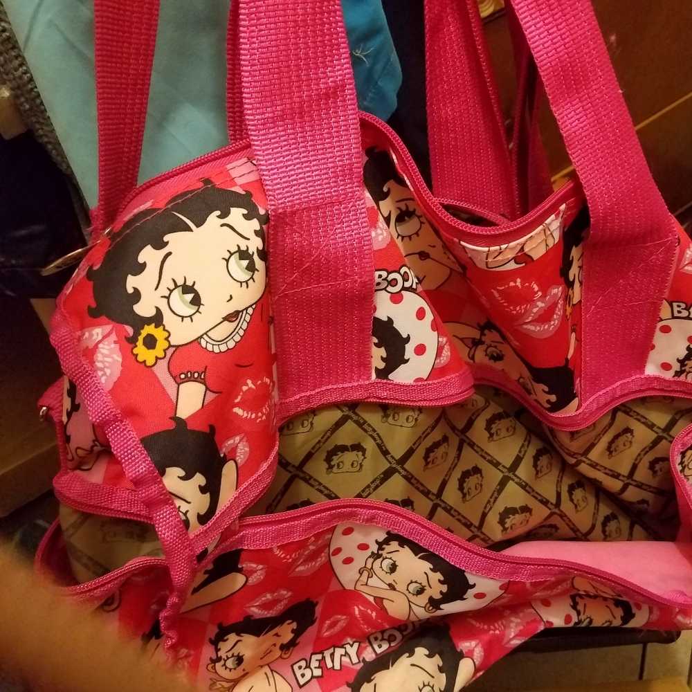 Large size Betty Boop Duffle Bag/Purse Please go - Picture 11 of 11